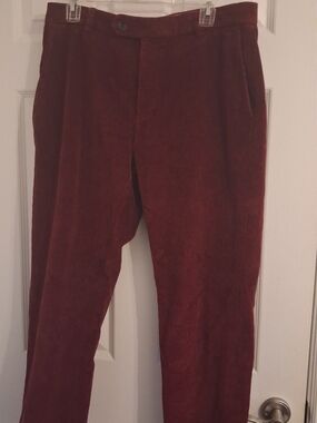 Brooks Brothers Men's Corduroy Pants in Burgundy